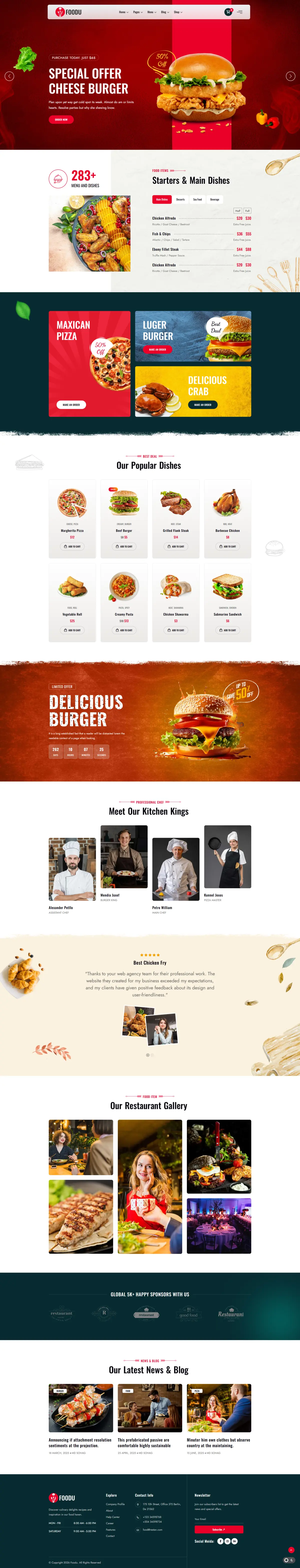 Restaurant website preview