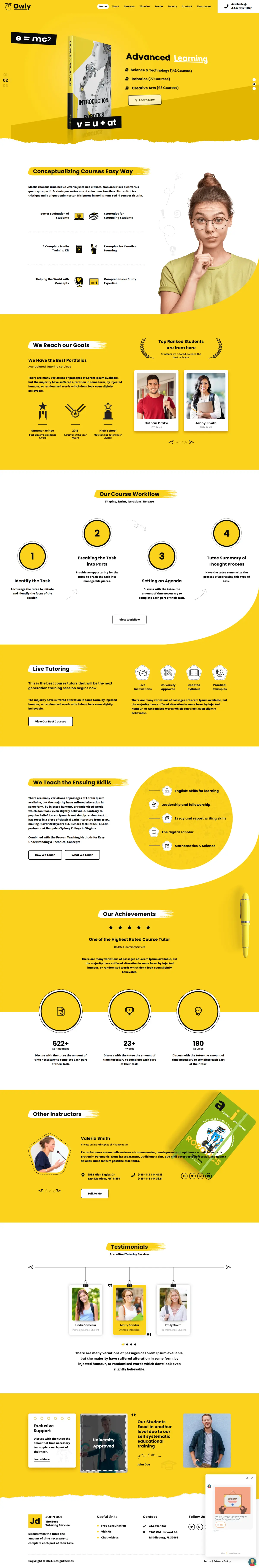 Tutor website preview